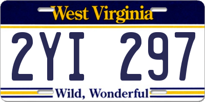 WV license plate 2YI297