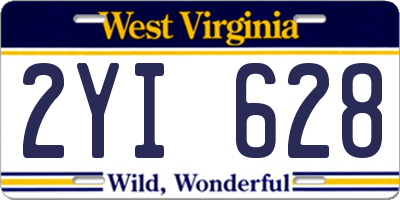 WV license plate 2YI628