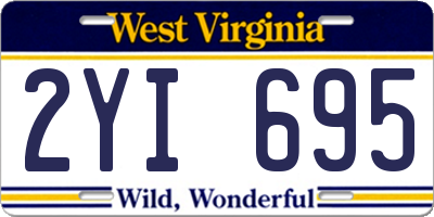 WV license plate 2YI695