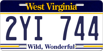 WV license plate 2YI744