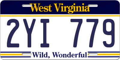 WV license plate 2YI779