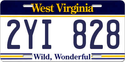 WV license plate 2YI828