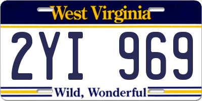 WV license plate 2YI969