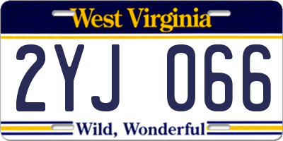 WV license plate 2YJ066