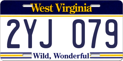 WV license plate 2YJ079