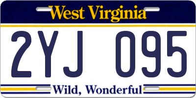 WV license plate 2YJ095