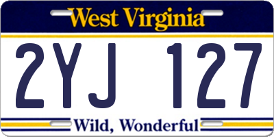 WV license plate 2YJ127