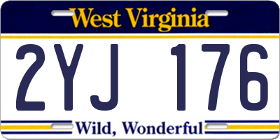 WV license plate 2YJ176