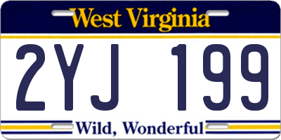 WV license plate 2YJ199