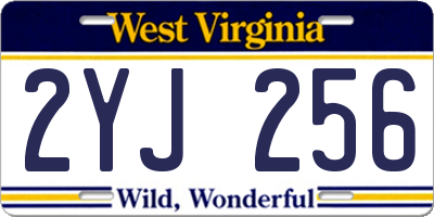 WV license plate 2YJ256