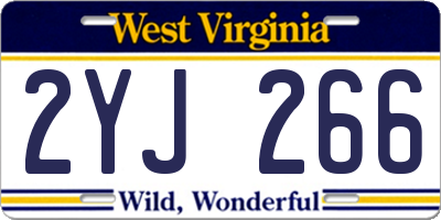 WV license plate 2YJ266