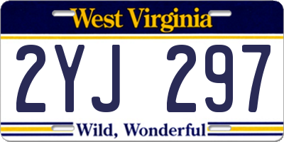 WV license plate 2YJ297