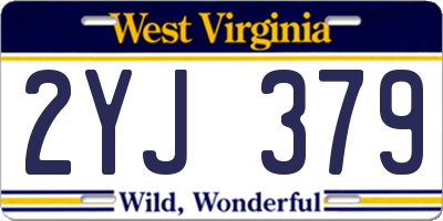 WV license plate 2YJ379