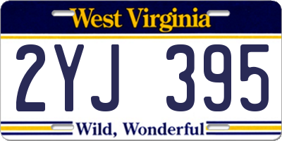 WV license plate 2YJ395