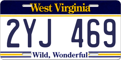 WV license plate 2YJ469