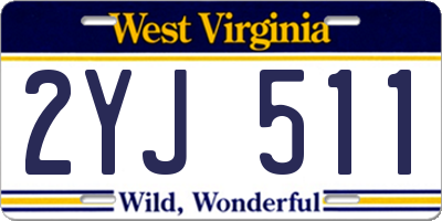 WV license plate 2YJ511