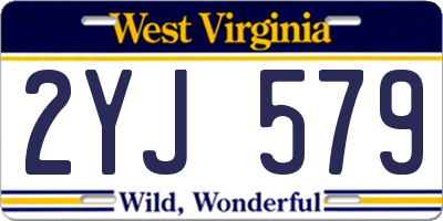 WV license plate 2YJ579