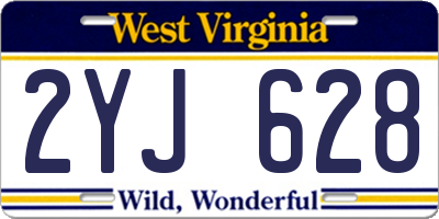 WV license plate 2YJ628