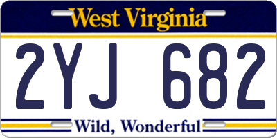WV license plate 2YJ682