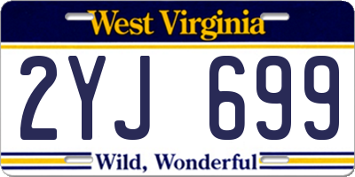 WV license plate 2YJ699