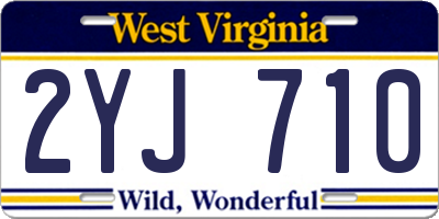 WV license plate 2YJ710