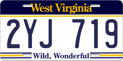 WV license plate 2YJ719