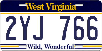 WV license plate 2YJ766