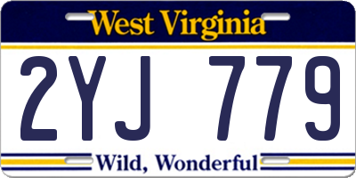 WV license plate 2YJ779