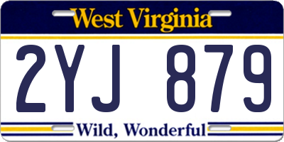 WV license plate 2YJ879
