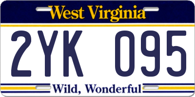 WV license plate 2YK095