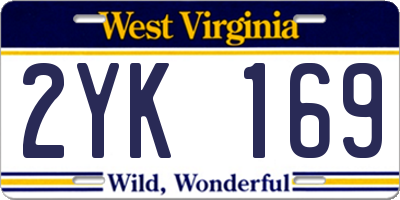 WV license plate 2YK169