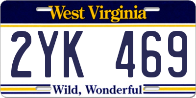 WV license plate 2YK469