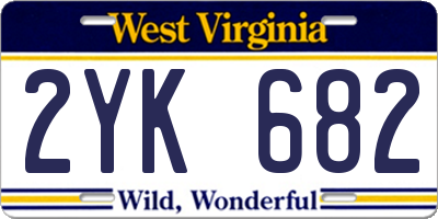 WV license plate 2YK682