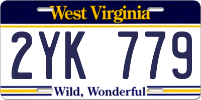 WV license plate 2YK779