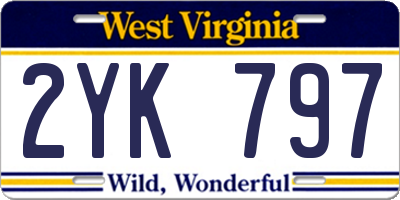 WV license plate 2YK797