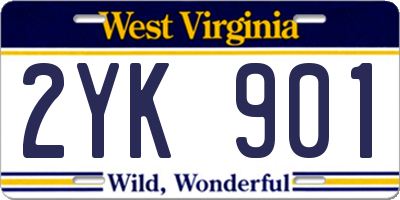 WV license plate 2YK901
