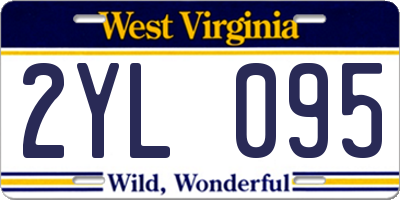WV license plate 2YL095