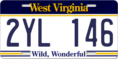 WV license plate 2YL146