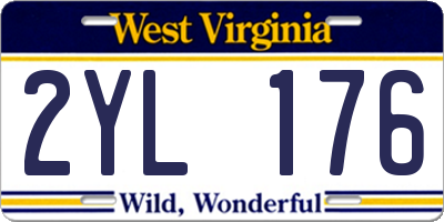 WV license plate 2YL176