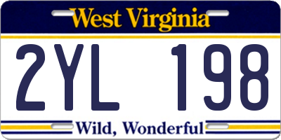 WV license plate 2YL198