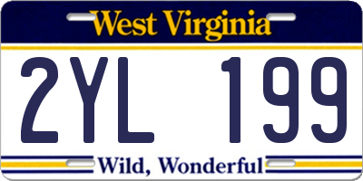 WV license plate 2YL199
