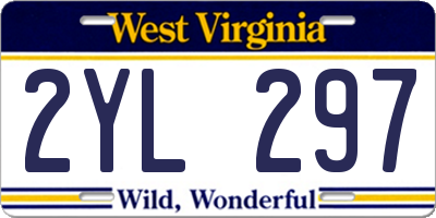 WV license plate 2YL297