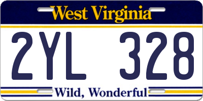 WV license plate 2YL328