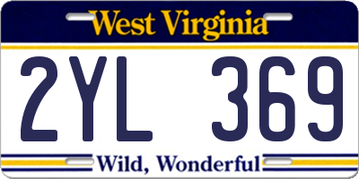 WV license plate 2YL369