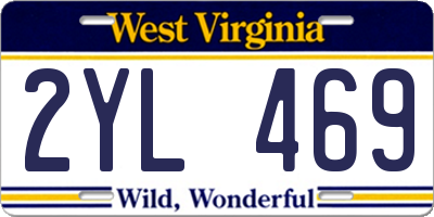 WV license plate 2YL469