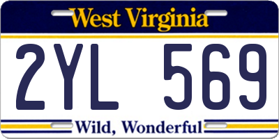 WV license plate 2YL569