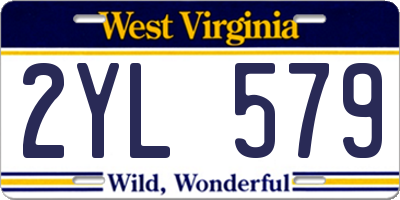 WV license plate 2YL579