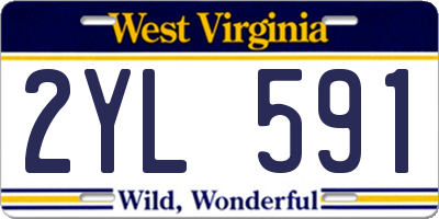 WV license plate 2YL591