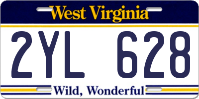 WV license plate 2YL628