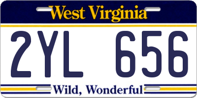 WV license plate 2YL656